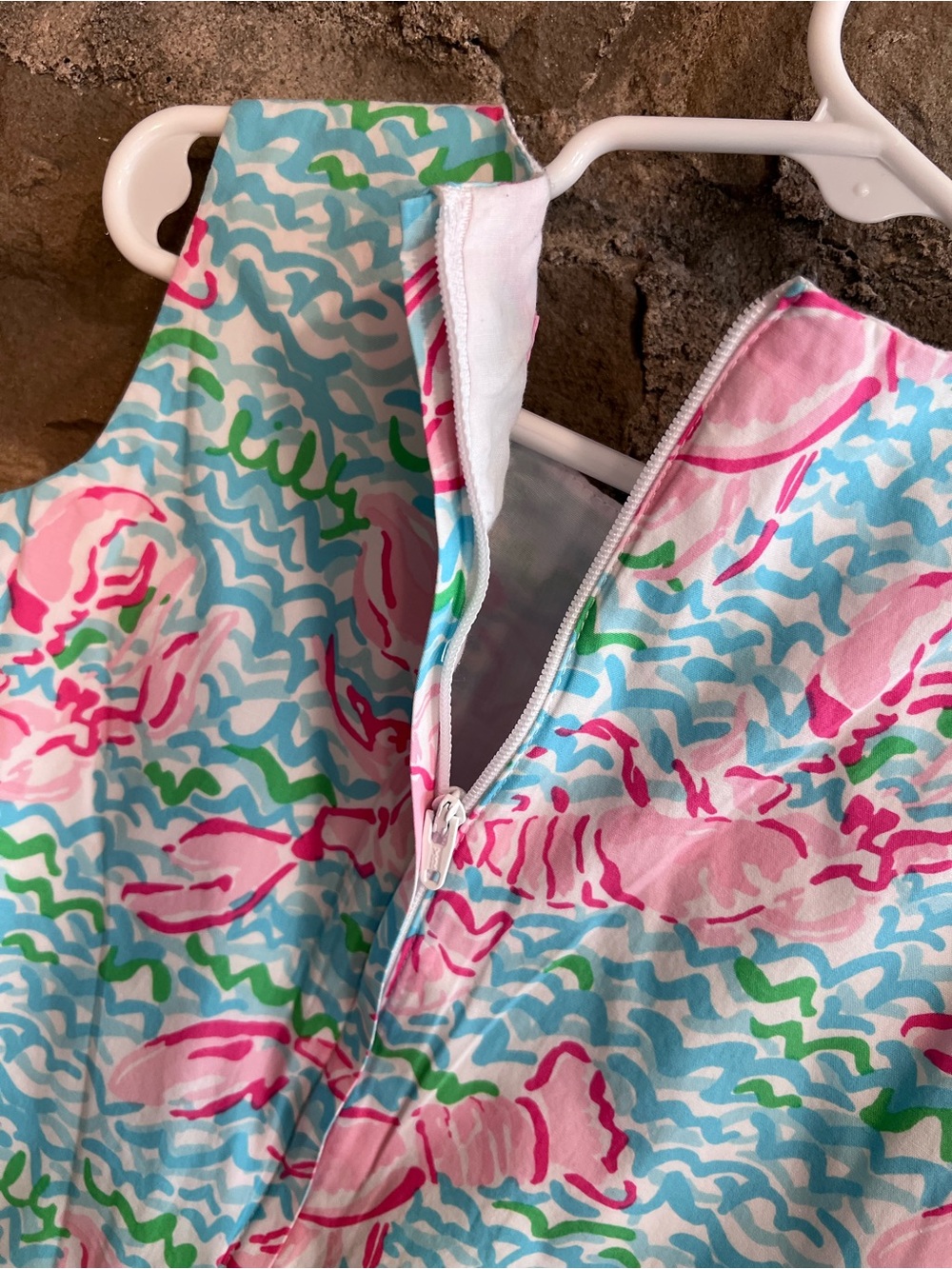 Size 3T Alina Lilly Pulitzer Pink Lobster Print Shift Dress - Picture 6 of 10